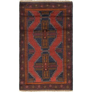3' x 4' 10 Balouch Persian Rug