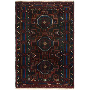 3' x 4' 7 Balouch Persian Rug