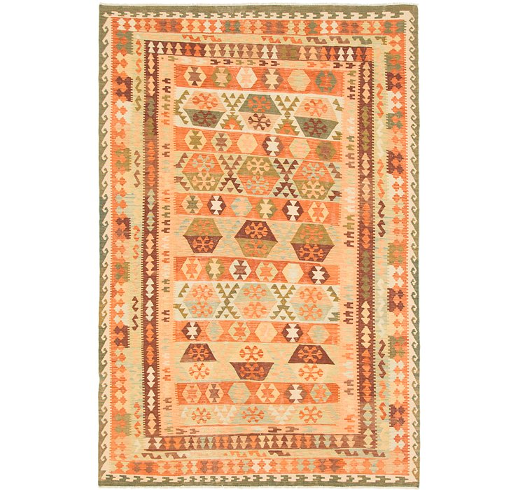 6' 4 x 9' 8 Kilim Waziri Rug