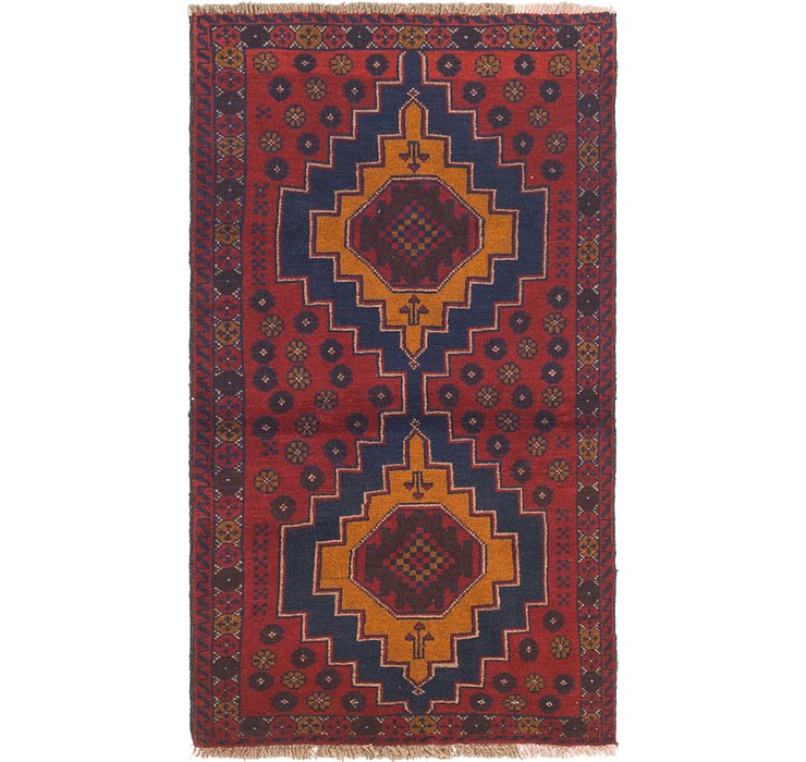 3' x 5' 2 Balouch Persian Rug