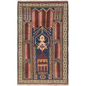 HandKnotted 2' 10 x 5' Balouch Persian Rug