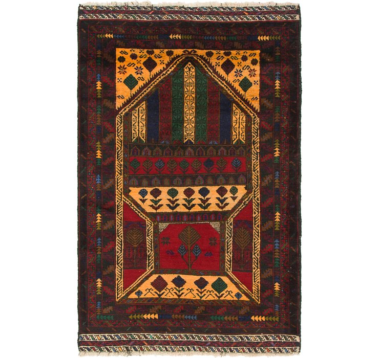 3' x 4' 8 Balouch Persian Rug