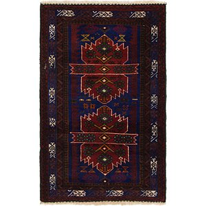 Unique Loom 3' x 4' 8 Balouch Persian Rug