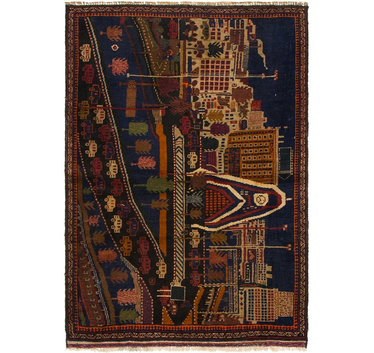 3' 5 x 5' Balouch Persian Rug