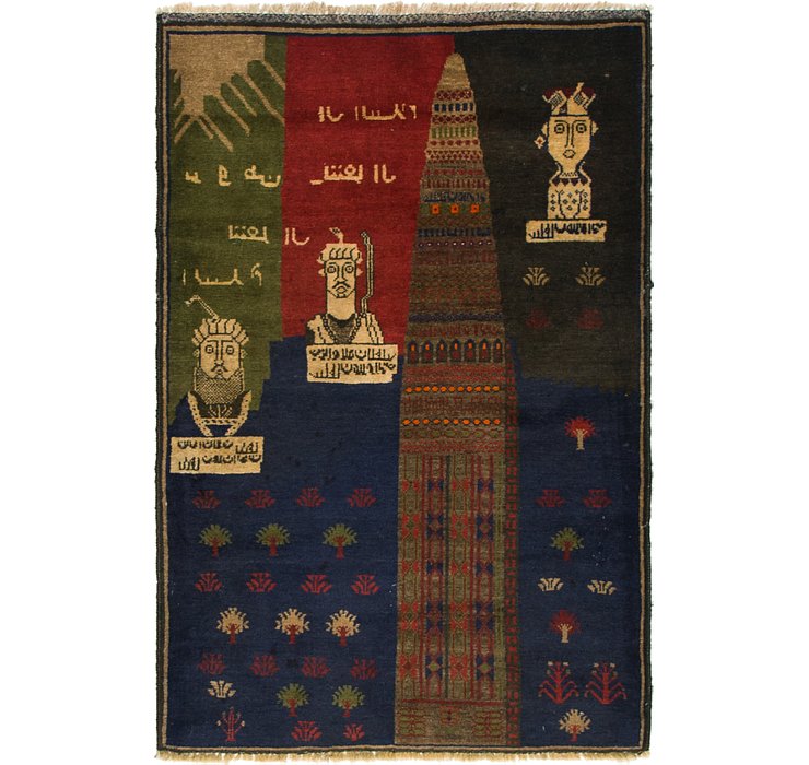 3' x 4' 7 Balouch Persian Rug