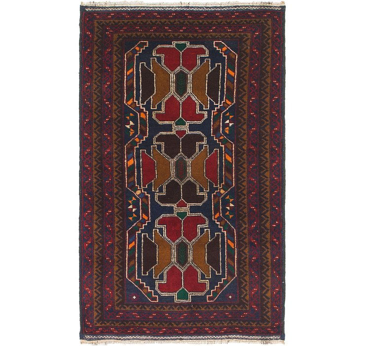 2' 9 x 4' 8 Balouch Persian Rug