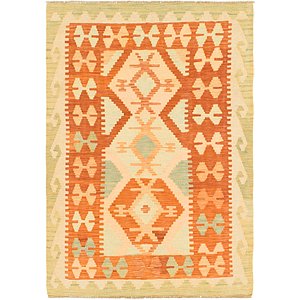 Unique Loom 3' 3 x 4' 10 Kilim Waziri Rug