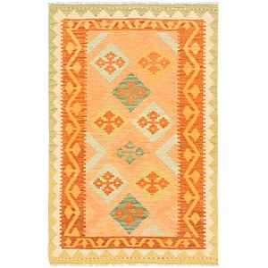 3' 2 x 4' 10 Kilim Waziri Rug