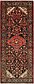 3' 9 x 10' Hamedan Persian Runner Rug thumbnail image 1
