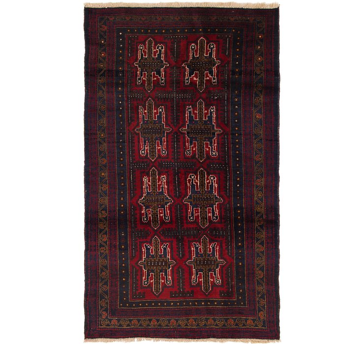 3' 6 x 6' 4 Balouch Persian Rug