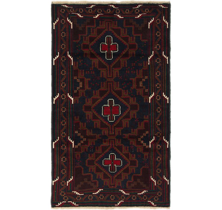 3' 6 x 6' 4 Balouch Persian Rug