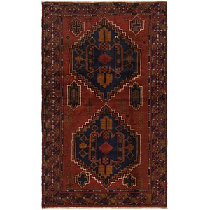 HandKnotted 3' 7 x 6' Balouch Persian Rug