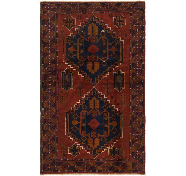 HandKnotted 3' 7 x 6' Balouch Persian Rug