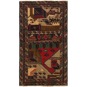 Unique Loom 3' 6 x 6' 3 Balouch Persian Rug