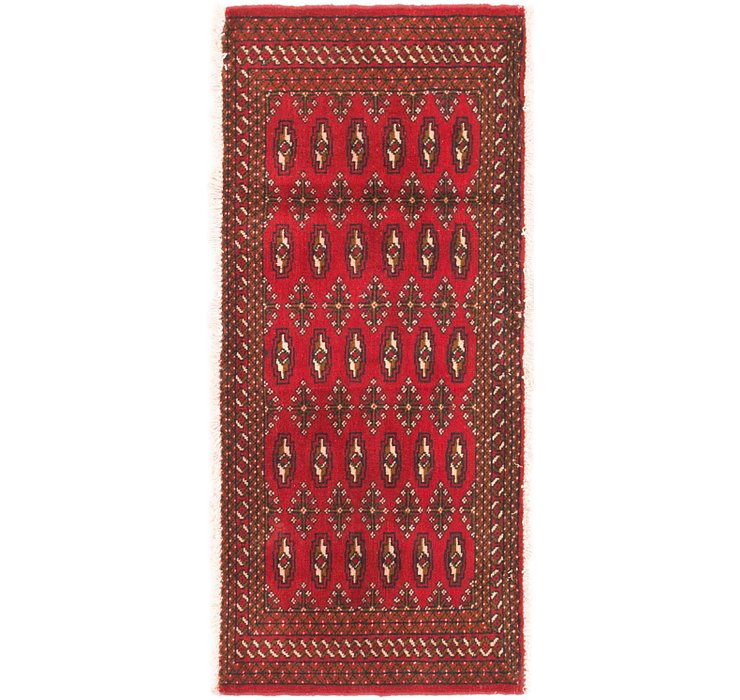 1' 10 x 4' 4 Torkaman Persian Runner...