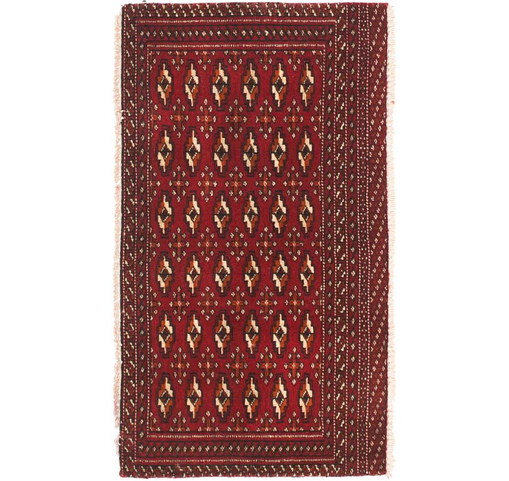 1' 8 x 3' Torkaman Persian Rug