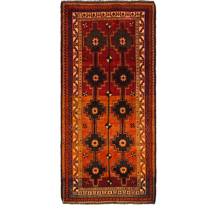 4' 5 x 9' 8 Shiraz-Lori Persian Run...