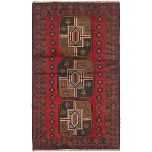 3' 4 x 6' 2 Balouch Persian Rug