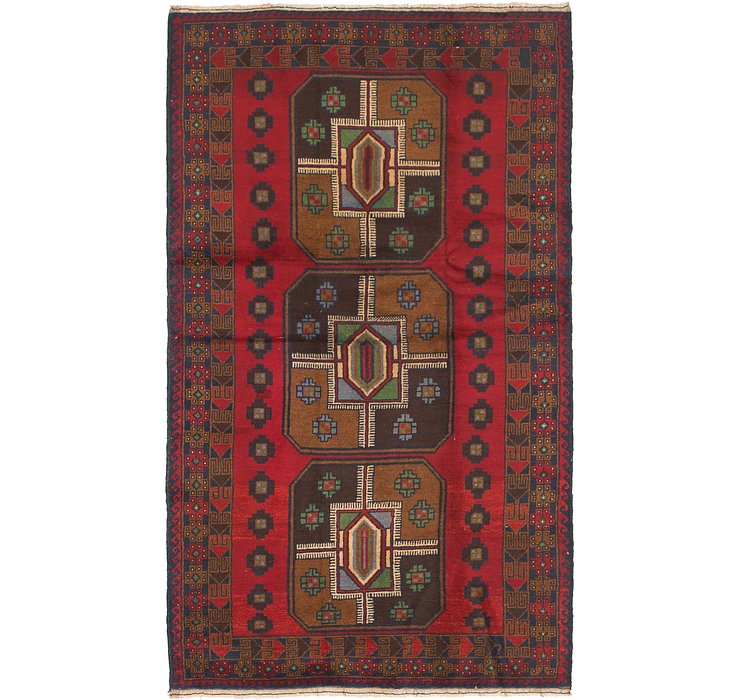3' 4 x 6' 2 Balouch Persian Rug