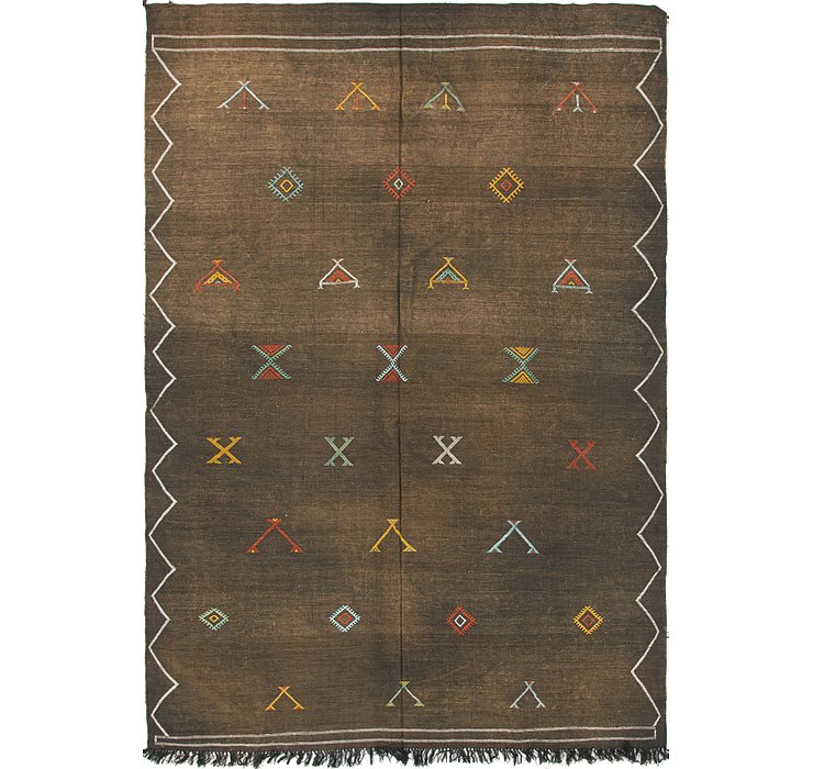 6' 3 x 9' 7 Moroccan Oriental Rug