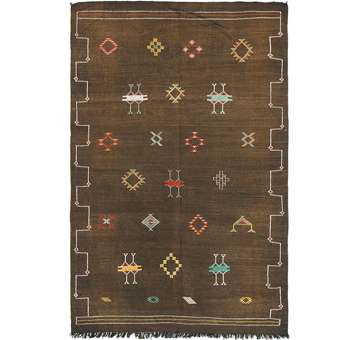 HandKnotted 6' x 9' 5 Moroccan Oriental Rug