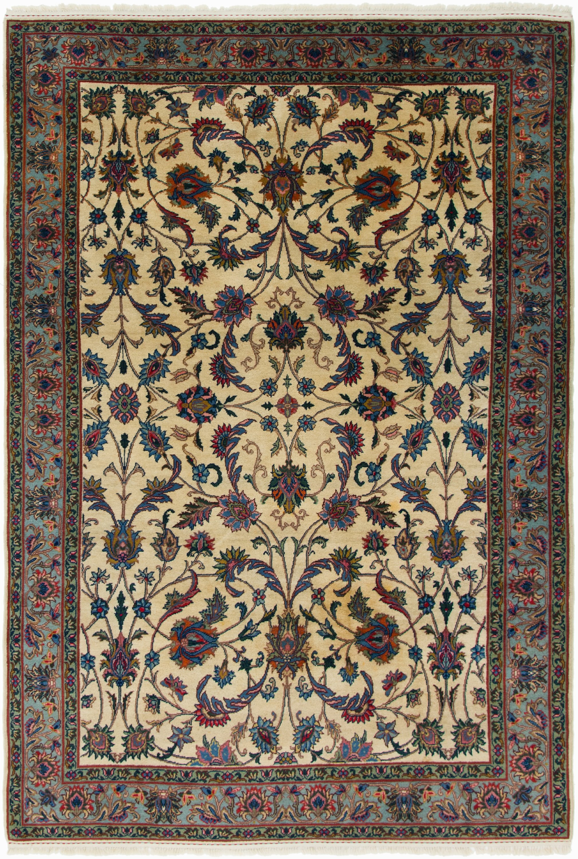 Cream 6 5 X 9 Mashad Rug Oriental Rugs Unique Loom 6 5 X 9 Mashad Rug