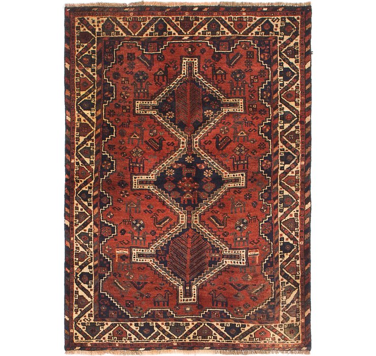 3' 8 x 5' 3 Shiraz Persian Rug