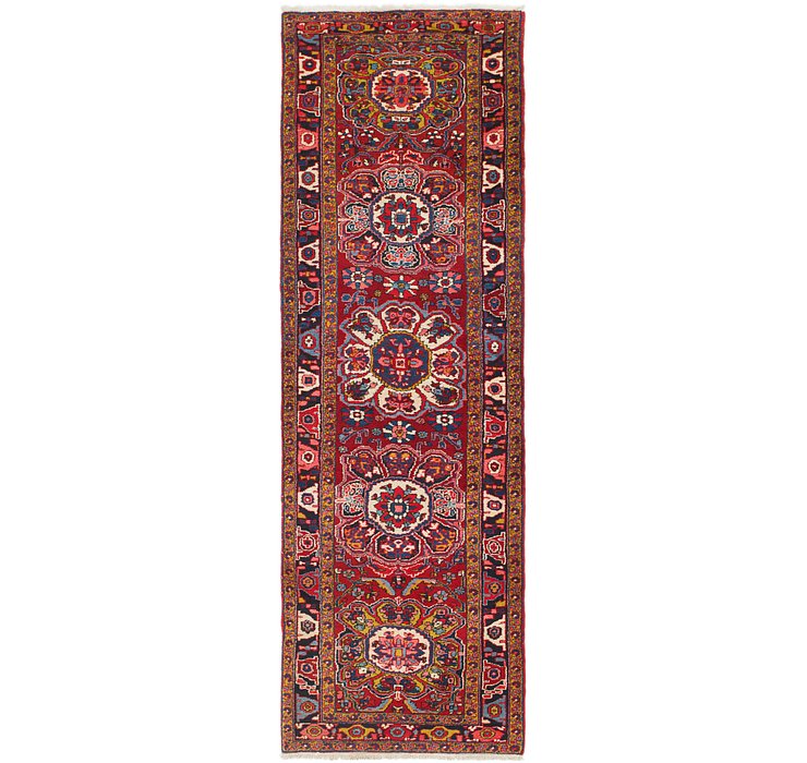 3' 7 x 12' 4 Heriz Persian Runner Rug