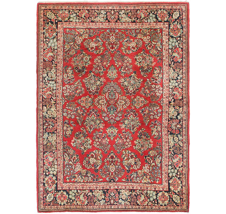 6' 5 x 9' Sarough Persian Rug