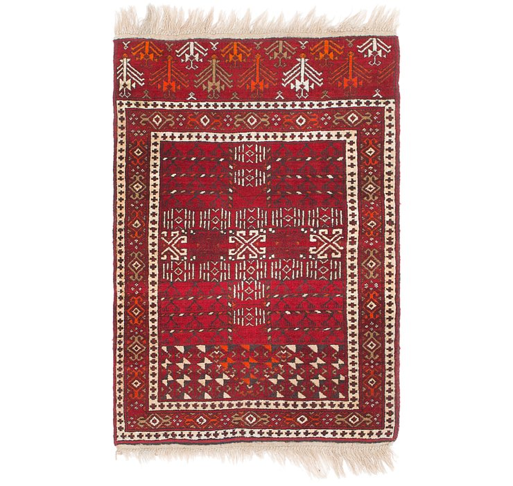 2' 7 x 4' Afghan Ersari Rug