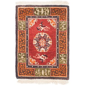 60cm x 85cm Antique Finish Rug