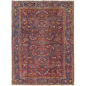 7' x 9' 10 Heriz Persian Rug
