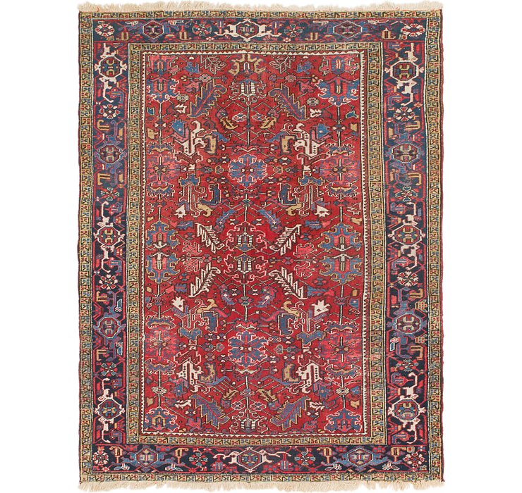 7' 2 x 9' 7 Heriz Persian Rug