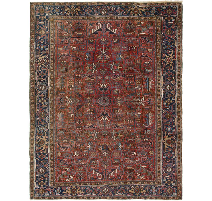8' 9 x 11' 2 Heriz Persian Rug