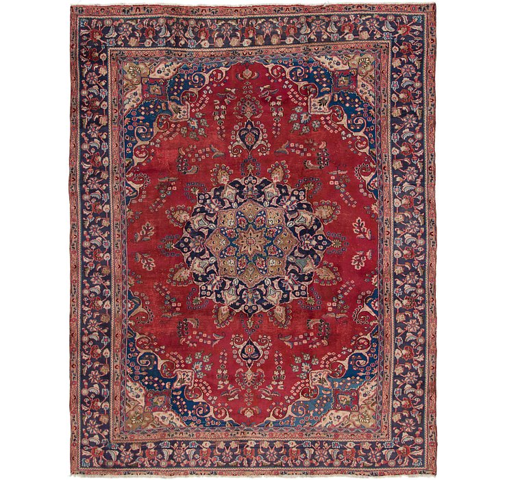 HandKnotted 9' 3 x 12' Mashad Persian Rug