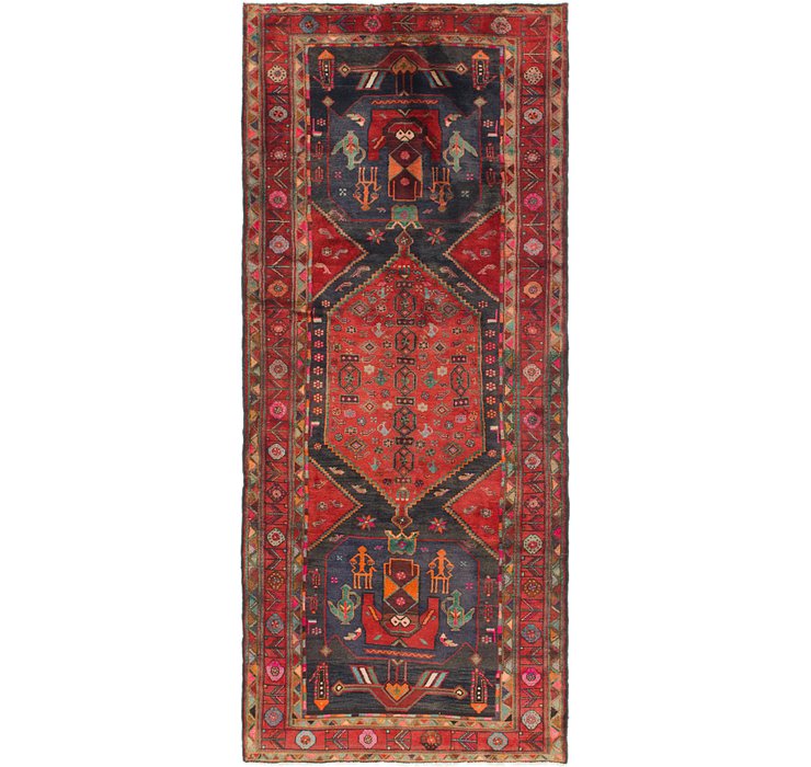 4' 5 x 10' 3 Zanjan Persian Runner Rug