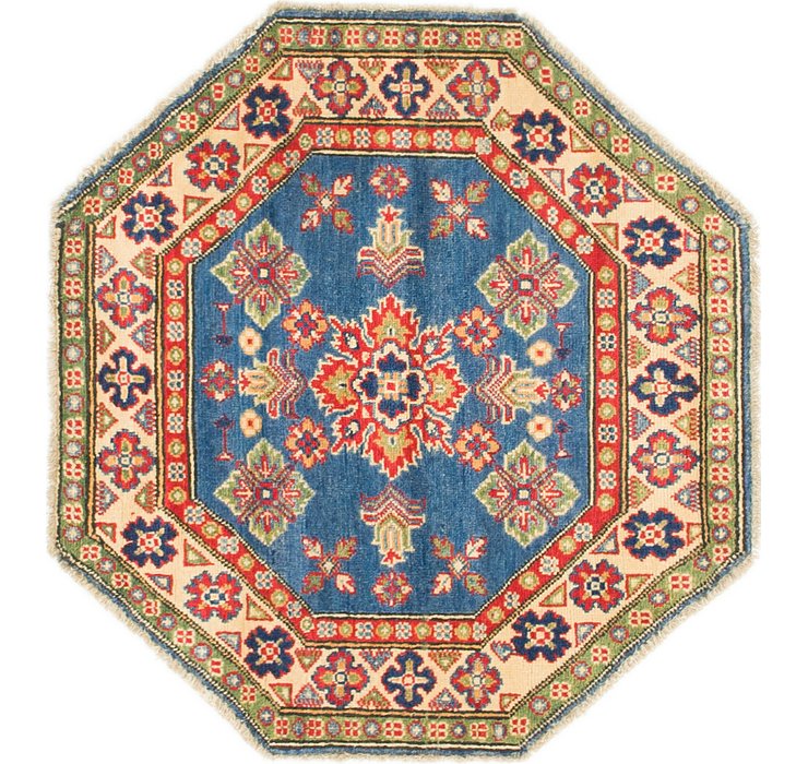 3' x 3' 2 Kazak Octagon Rug