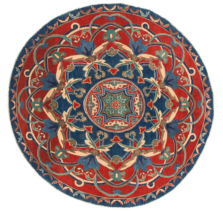 198cm x 203cm Kazak Round Rug