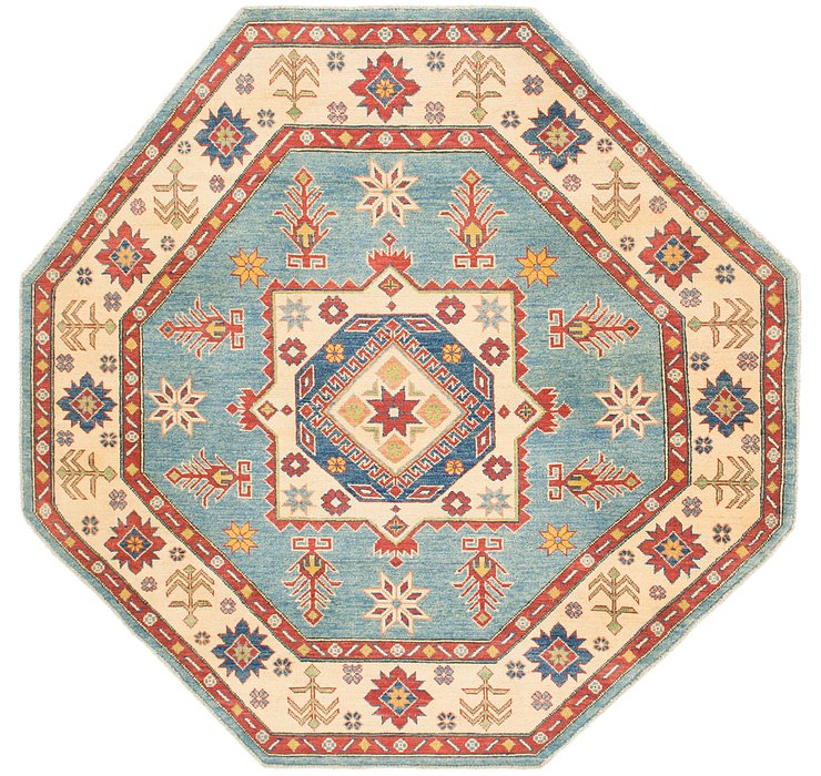 HandKnotted 6' 4 x 6' 6 Kazak Octagon Rug