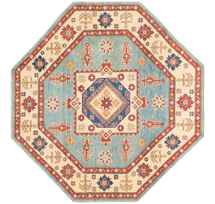 6' x 6' 2 Kazak Octagon Rug