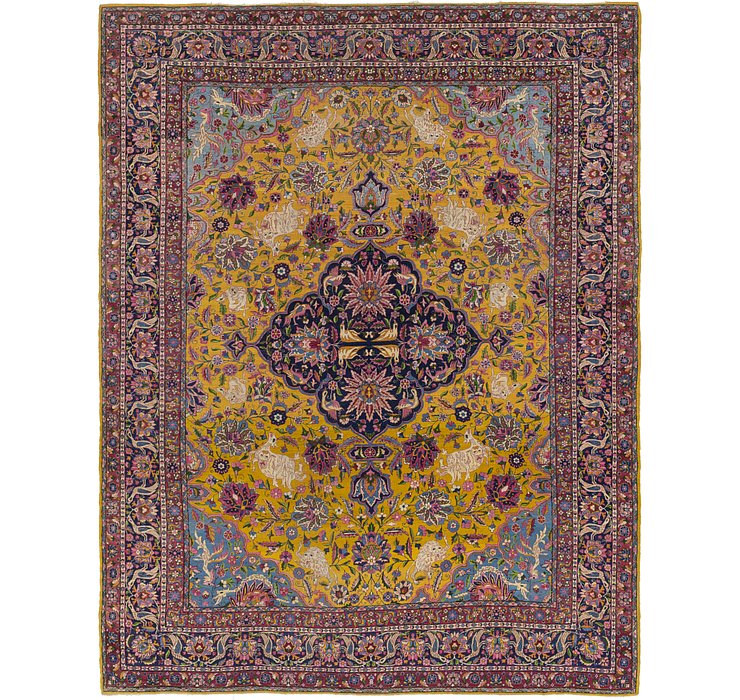 8' 9 x 11' 2 Kashan Persian Rug