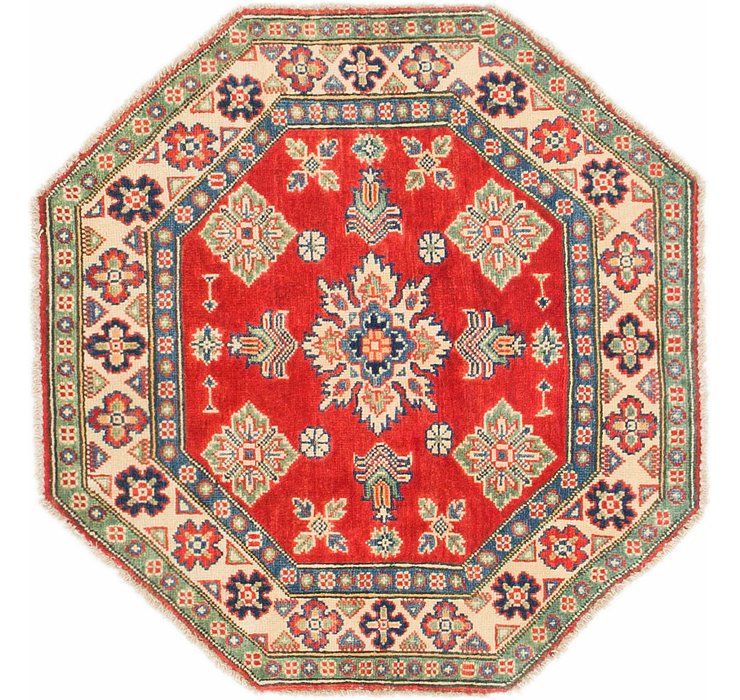 HandKnotted 3' x 3' 2 Kazak Octagon Rug
