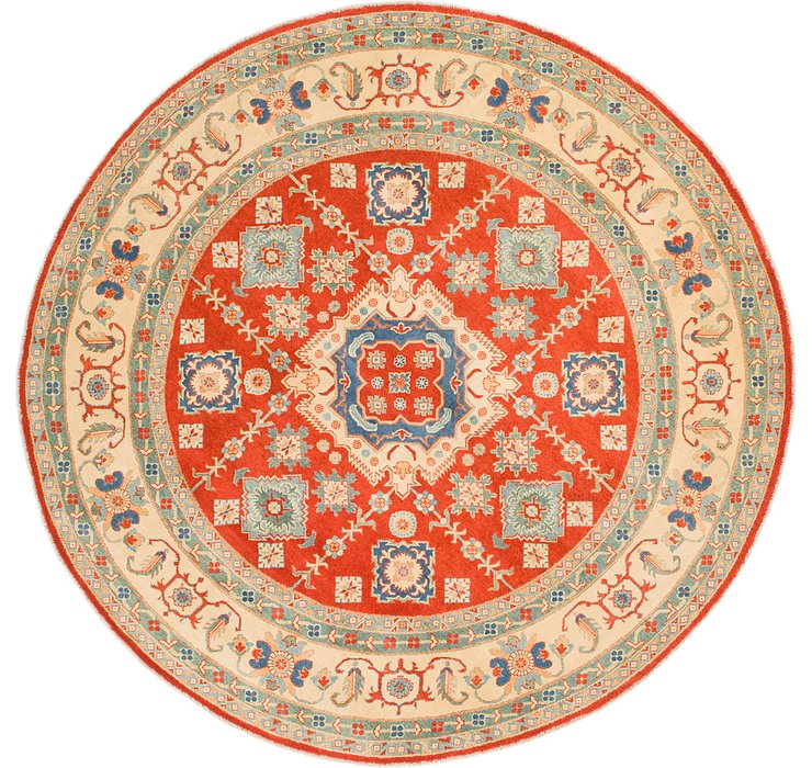 8' x 8' 2 Kazak Round Rug
