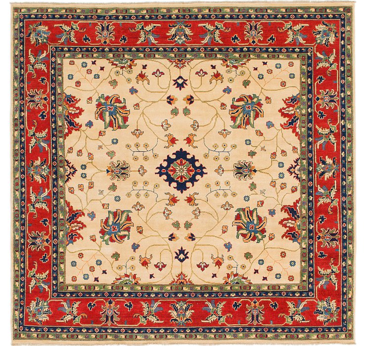8' x 8' 3 Kazak Square Rug