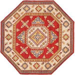 Unique Loom 7' x 7' 2 Kazak Octagon Rug