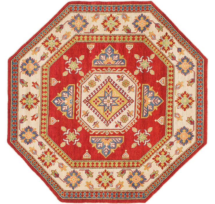 7' x 7' 2 Kazak Octagon Rug