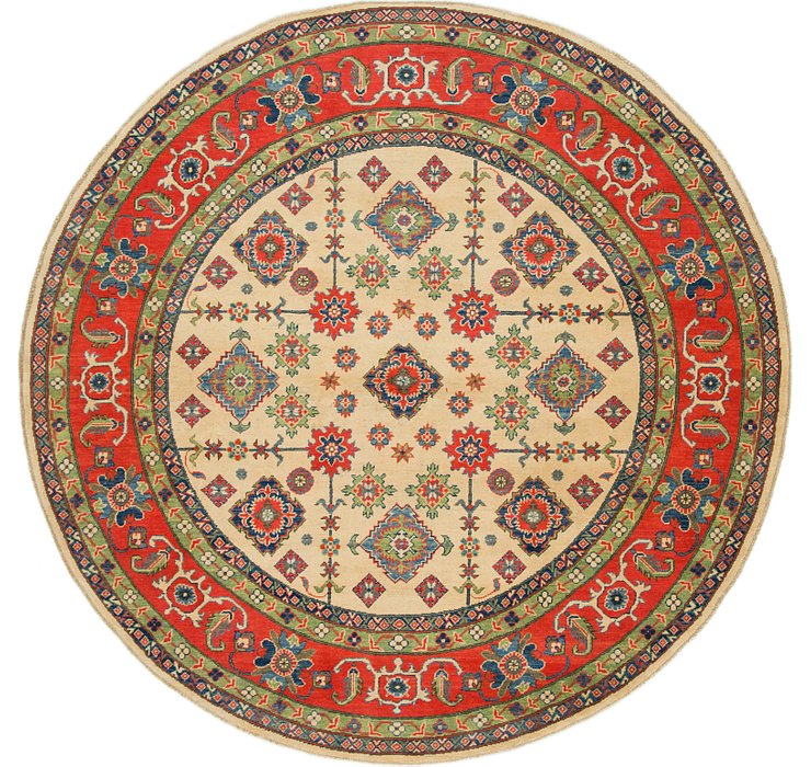 8' x 8' 2 Kazak Round Rug