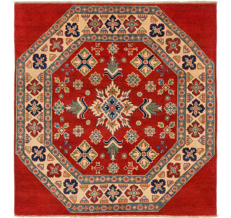 147cm x 157cm Kazak Square Rug
