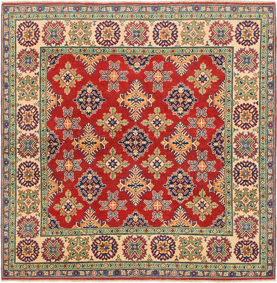 Red 200cm x 200cm Kazak Square Rug Oriental Rugs AU Rugs
