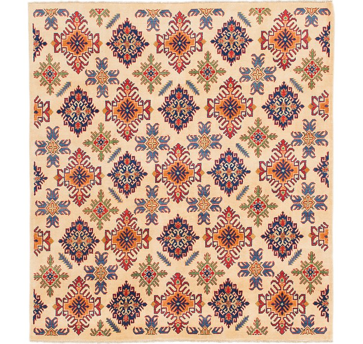 6' 5 x 7' Kazak Square Rug